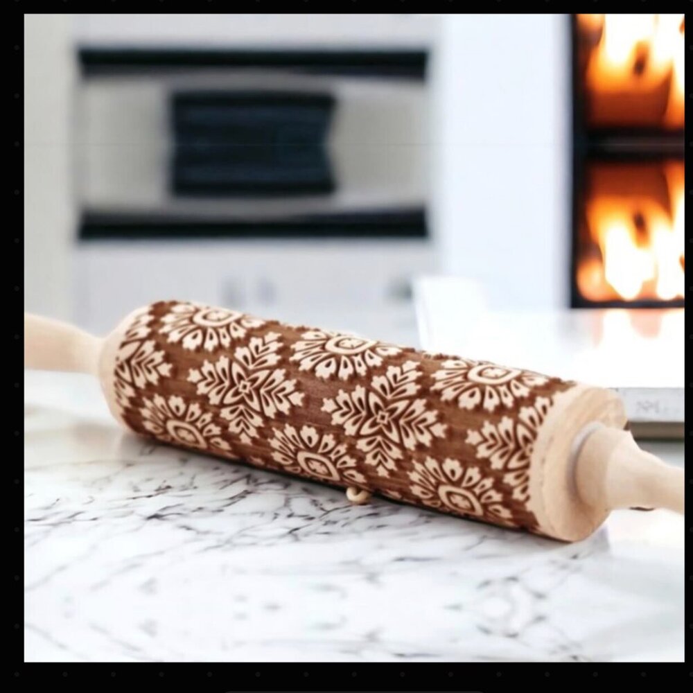 Beachly - Wooden Embossed Rolling Pin